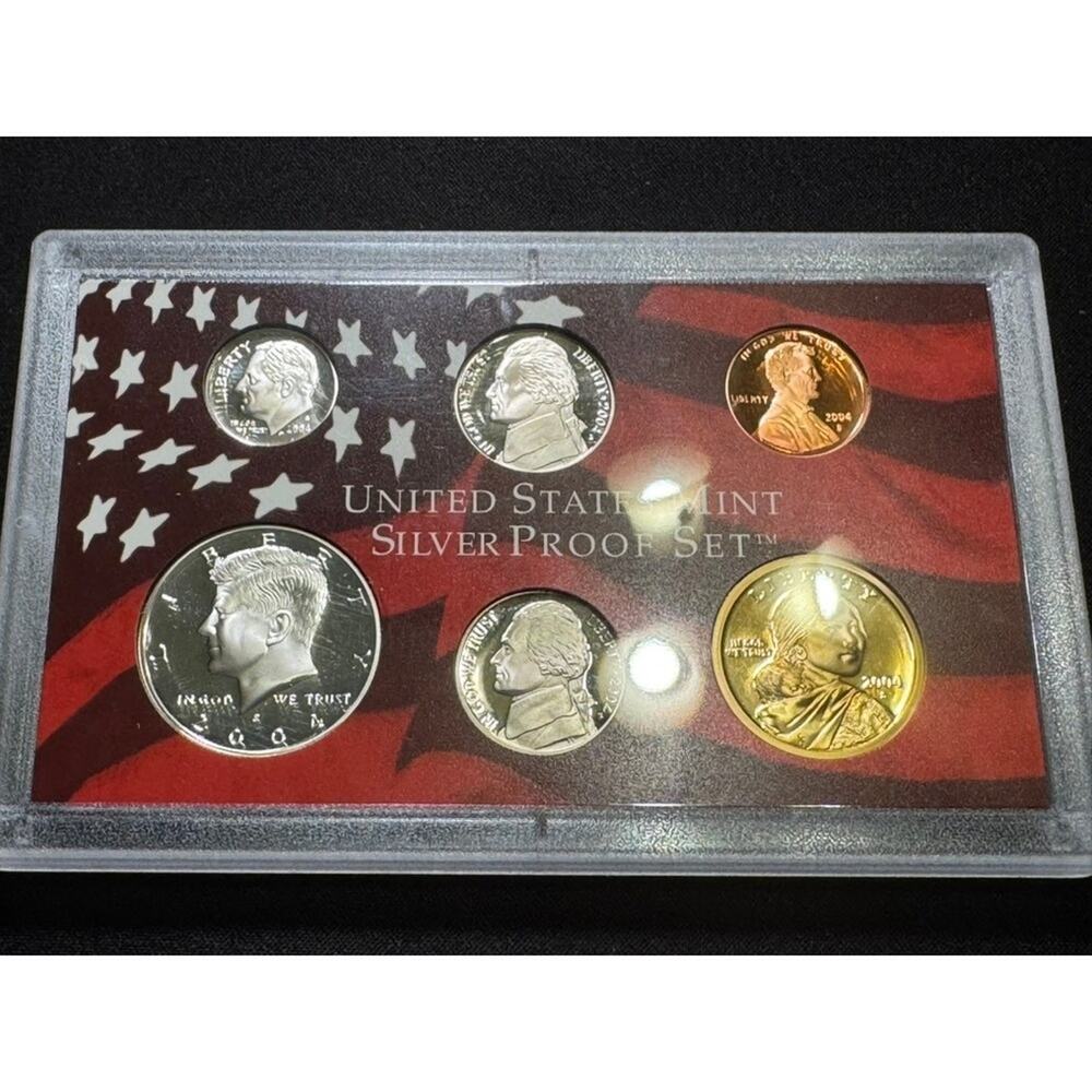 2004 US Mint Silver Proof Set 6 Coins Kennedy Half Dollar S Mint